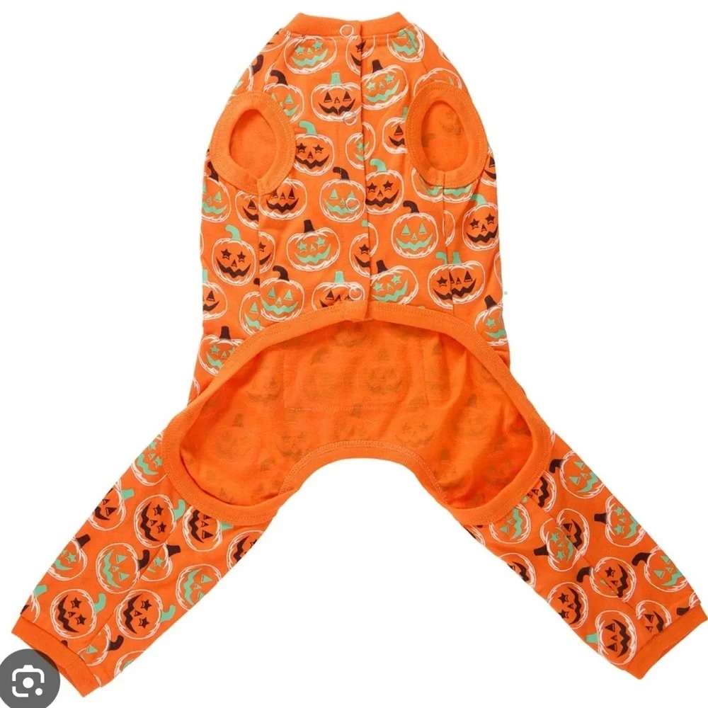 NWT Halloween pumpkin dog pajamas L